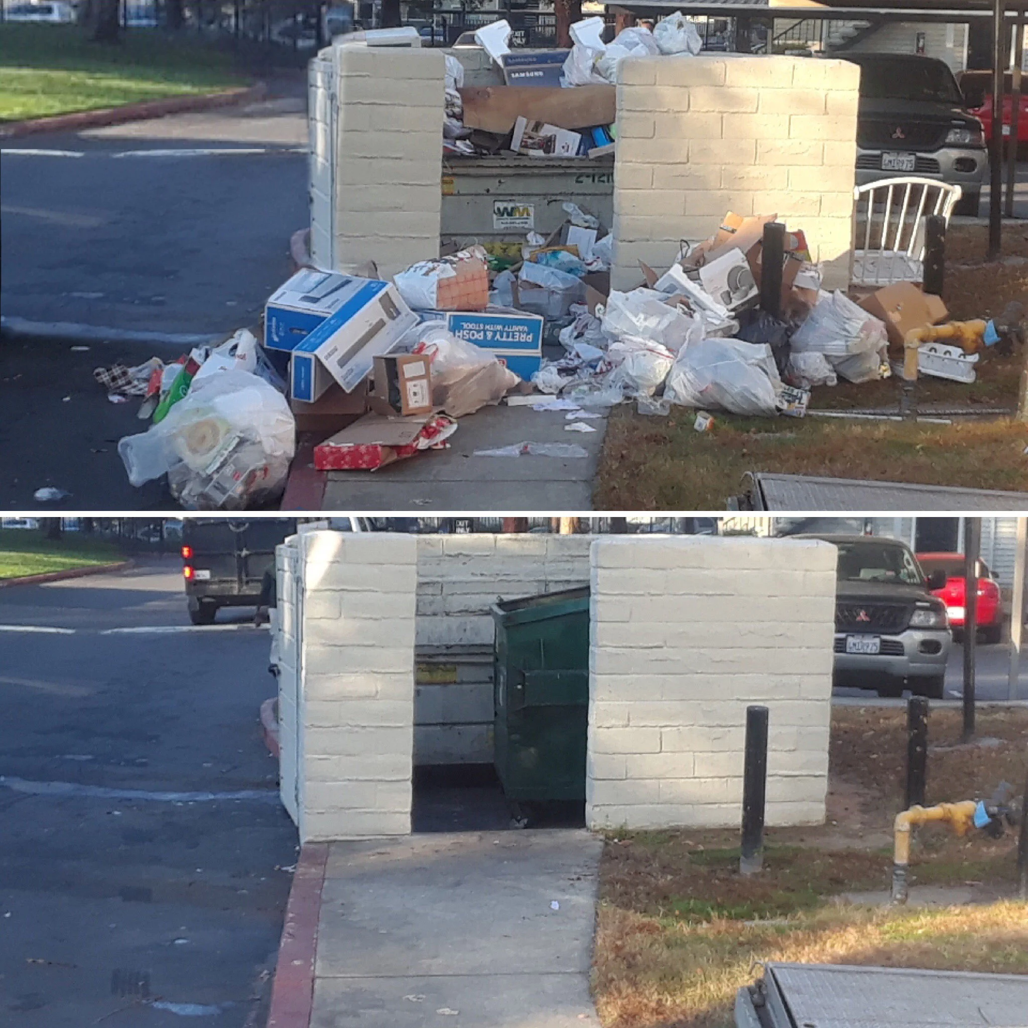 Dumpster enclosure cleanup